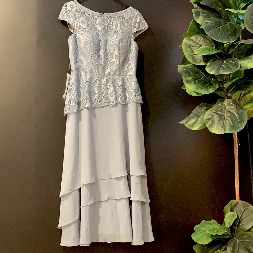 NWT Azazie Dusty Blue Formal Dress 8